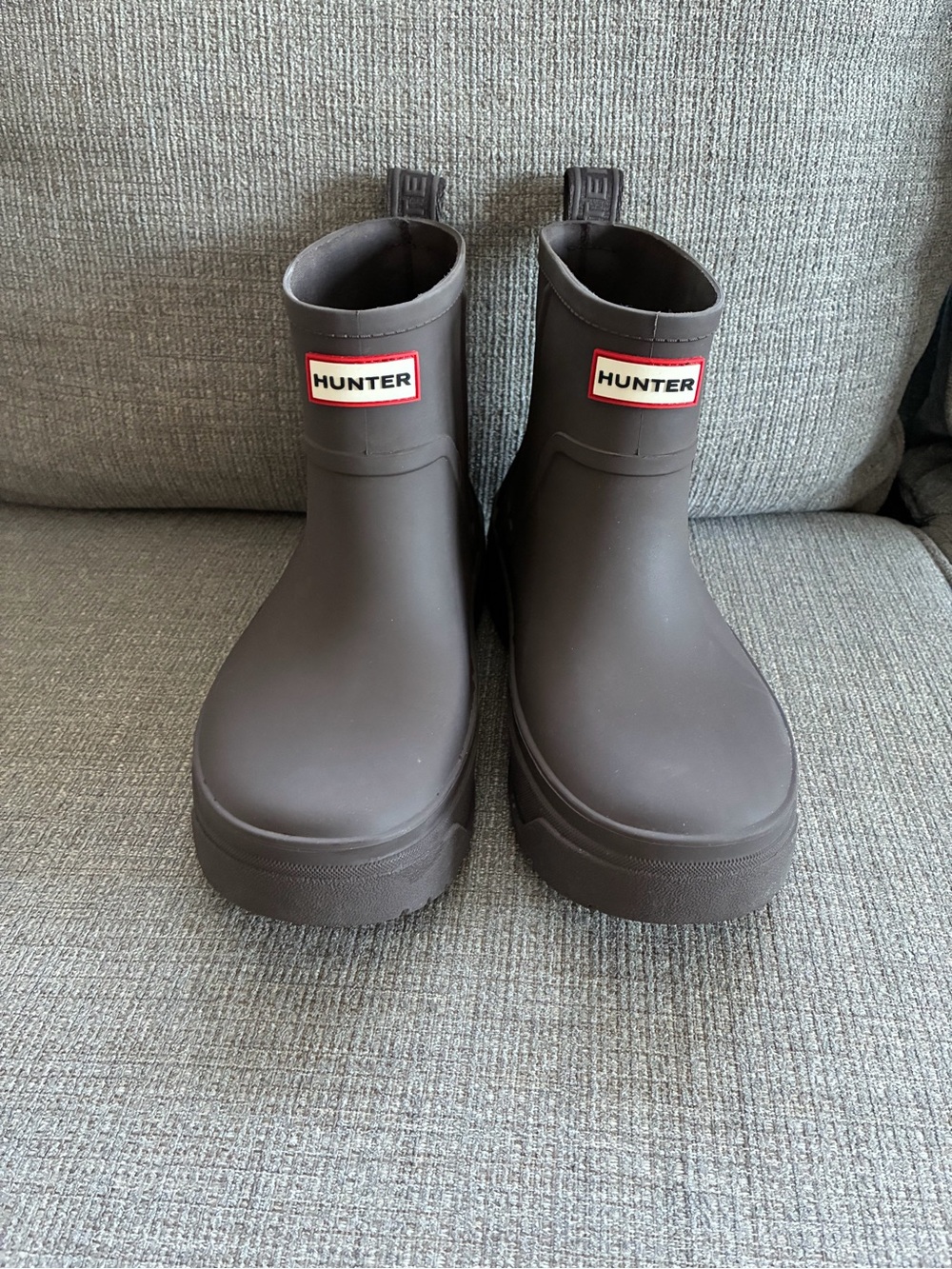 Hunter Short Brown Rubber Rain Boots